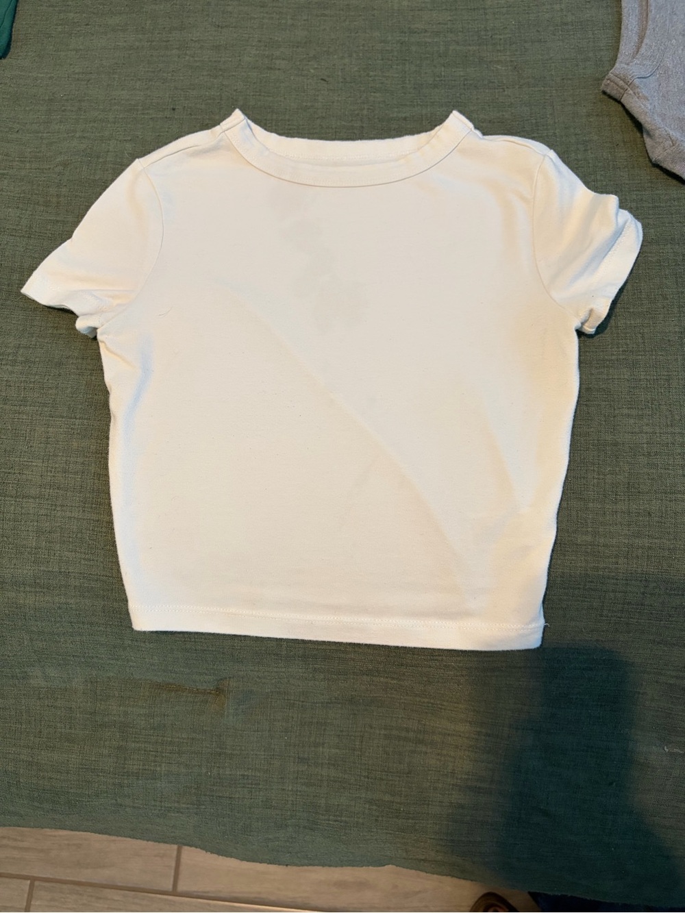 wild fable White Short Sleeve Ribbed Crew Tee